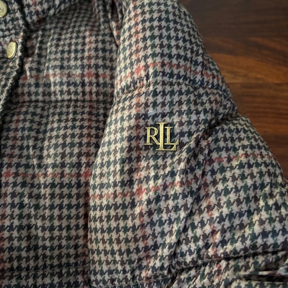 Ralph Laurent Houndstooth Plaid Puffer size xs - Picture 3 of 5